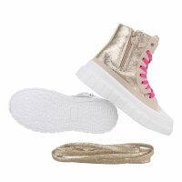 Damen Schnürstiefeletten - gold