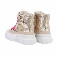 Damen Schnürstiefeletten - gold