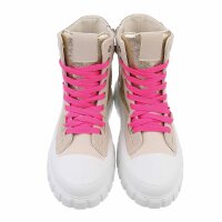 Damen Schnürstiefeletten - gold