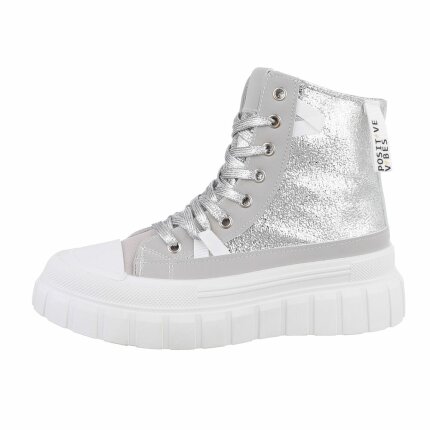 Damen Schnürstiefeletten - silver