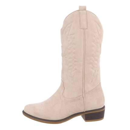 Damen Western- & Bikerboots - beige Gr. 36