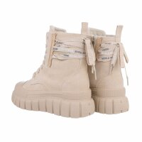 Damen Schnürstiefeletten - beige