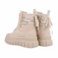 Damen Schnürstiefeletten - beige