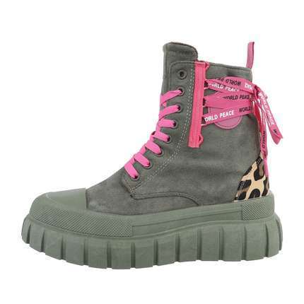 Damen Schnürstiefeletten - green