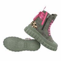 Damen Schnürstiefeletten - green