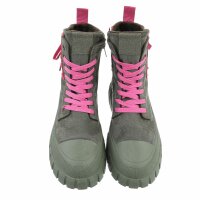 Damen Schnürstiefeletten - green