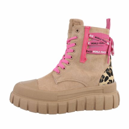 Damen Schnürstiefeletten - khaki