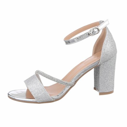 Damen Sandaletten - silver - 12 Paar