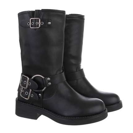 Damen Western- & Bikerboots - blackpu