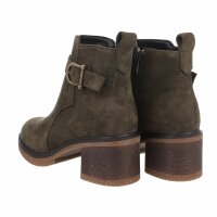 Damen High-Heel Stiefeletten - green