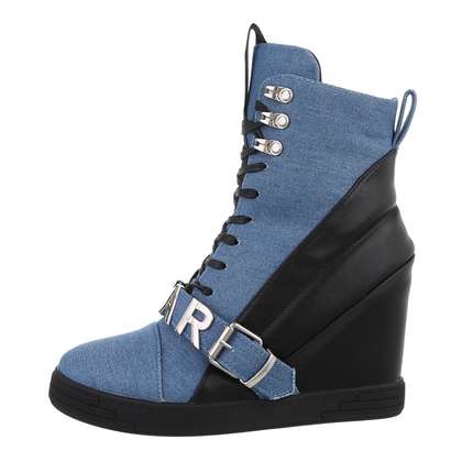 Damen Keilstiefeletten - blueblack