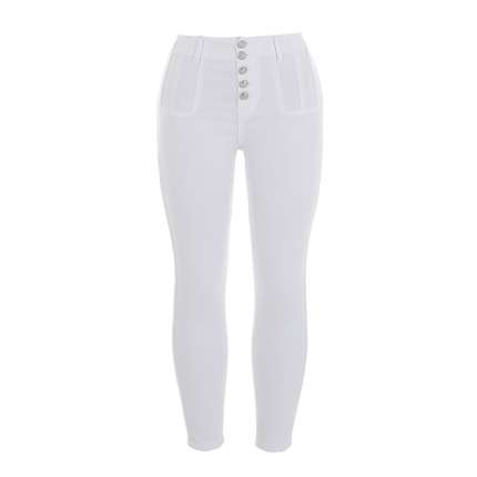 Damen High Waist Jeans von Laulia Gr. XS/34 - white
