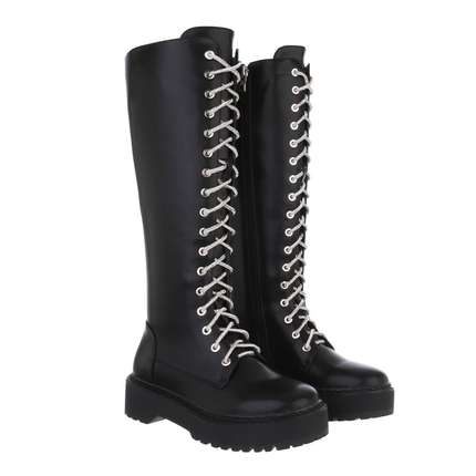 Damen Schnrstiefel - black