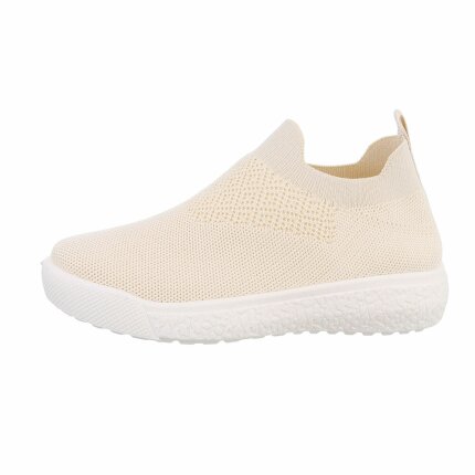 Damen Low-Sneakers - beige Gr. 38