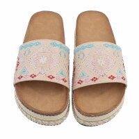 Damen Pantoletten - beige