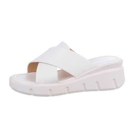 Damen Keilsandaletten - white - 12 Paar