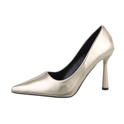 Damen High-Heel Pumps - gold Gr. 37