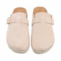 Damen Pantoletten - beige