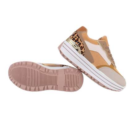 Damen Low-Sneakers - camel