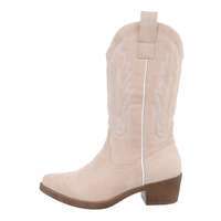 Damen Western- & Bikerboots - beigesuede