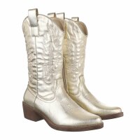 Damen Western- & Bikerboots - golden