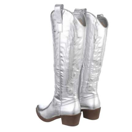 Damen Western- & Bikerboots - silver