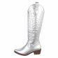 Damen Western- & Bikerboots - silver