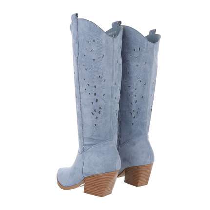 Damen Western- & Bikerboots - bluesuede