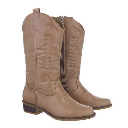 Damen Western- & Bikerboots - khaki