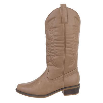 Damen Western- & Bikerboots - khaki Gr. 36