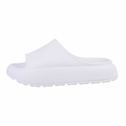 Damen Pantoletten - white - 12 Paar