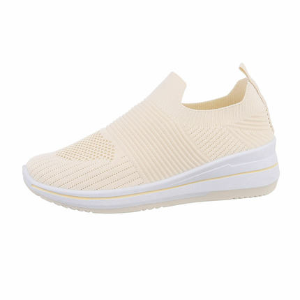 Damen Low-Sneakers - beige Gr. 38