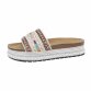Damen Pantoletten - white - 12 Paar