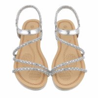 Damen Keilsandaletten - silver