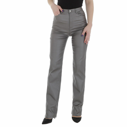 Damen Hose in Lederoptik von Laulia - DK.grey