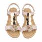 Damen Keilsandaletten - beige