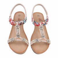 Damen Keilsandaletten - beige