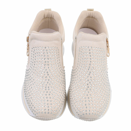 Damen Low-Sneakers - beige