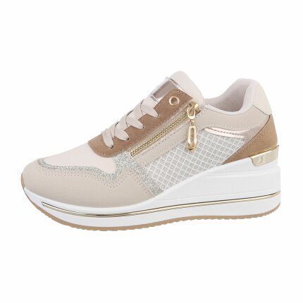 Damen High-Sneakers - beige Gr. 39