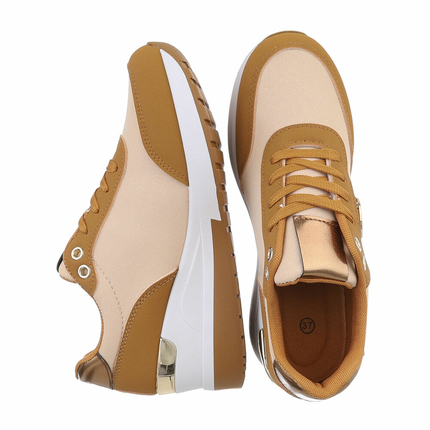 Damen High-Sneakers - camel