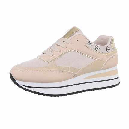 Damen Low-Sneakers - apricot - 12 Paar