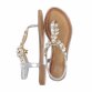 Damen Flache Sandalen - silver