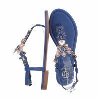 Damen Flache Sandalen - blue