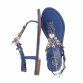 Damen Flache Sandalen - blue