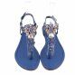 Damen Flache Sandalen - blue