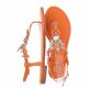 Damen Flache Sandalen - orange