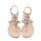 Damen Flache Sandalen - beige