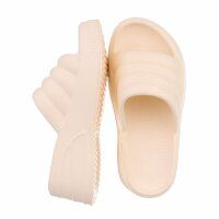 Damen Pantoletten - beige