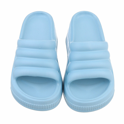 Damen Pantoletten - blue