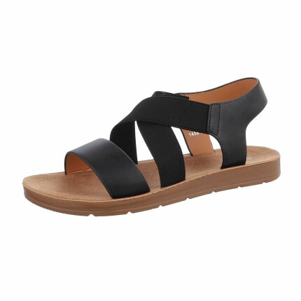 Damen Flache Sandalen - black - 12 Paar